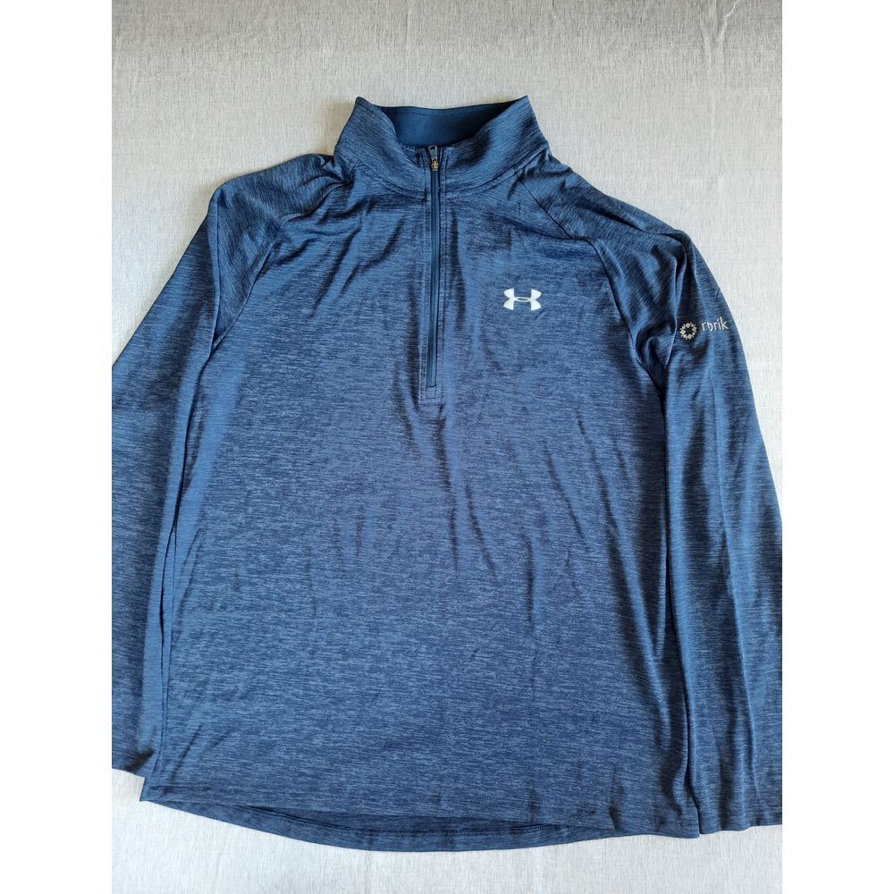 Under Armour Heatgear‎ Men Large Active Lightweight Navy Blue Zip-Up Sweater